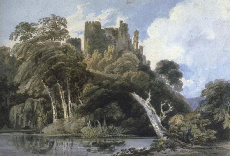 Thomas Girtin berry pomeroy castle,devon Norge oil painting art